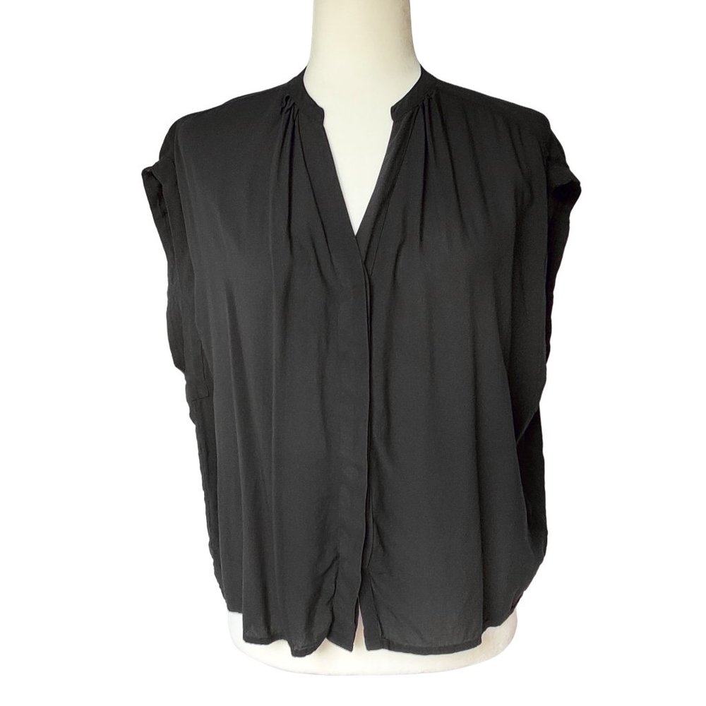 Express Dolman Sleeve Button Down Blouse Black Women's XS